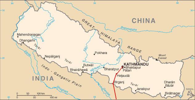 Road map Nepal