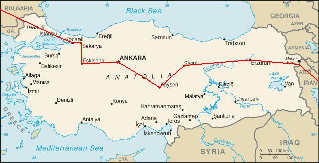 Road map Turkey